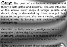 Gray:Grey color psychology
