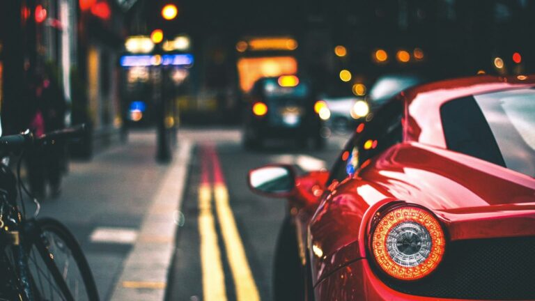 red color car