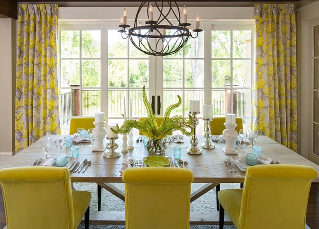 chartreuse dining room