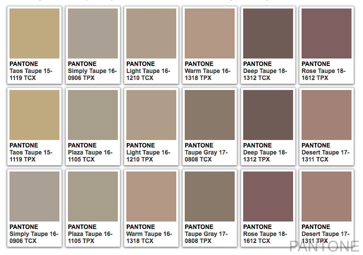 Taupe Color Chart