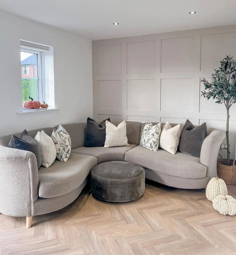 Taupe and on sale grey living room