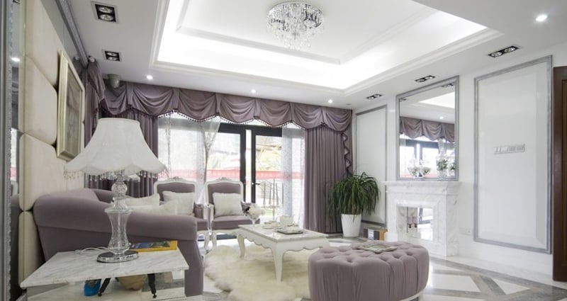 mauve living room