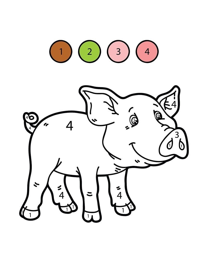 pink pig color sheets