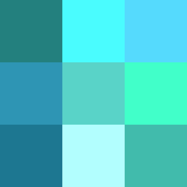 cyan shades