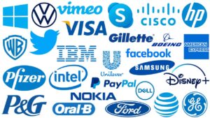 blue logos