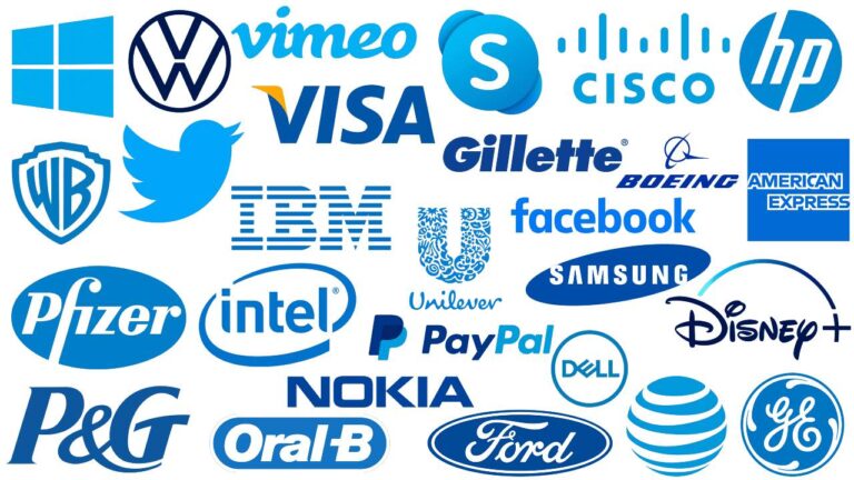 blue logos