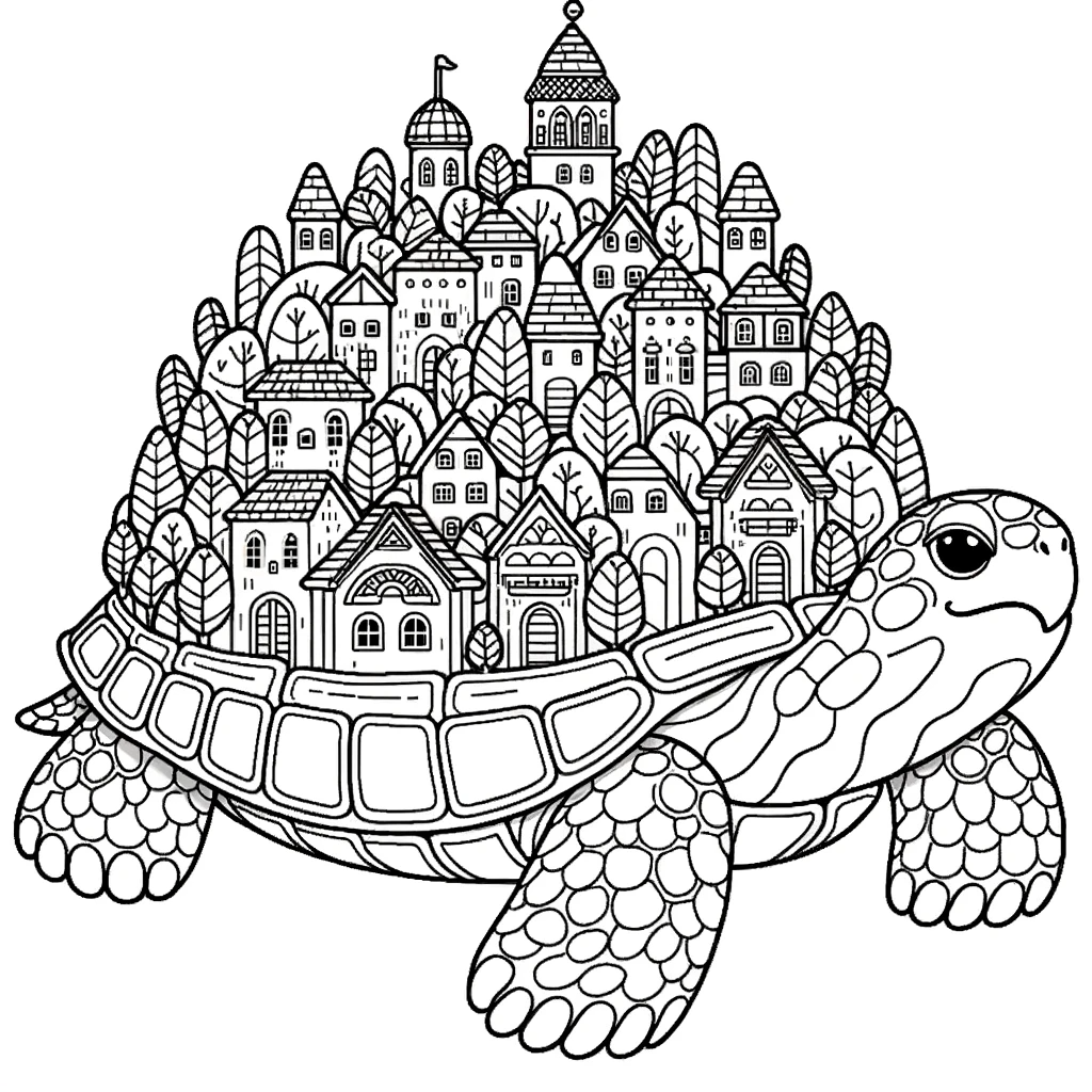 turtle coloring page 1