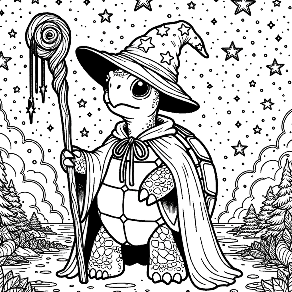 turtle coloring page 10