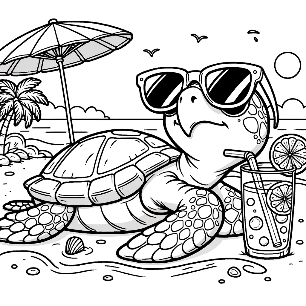 turtle coloring page 5