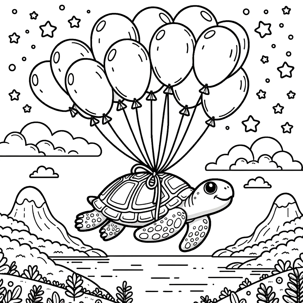 turtle coloring page 7