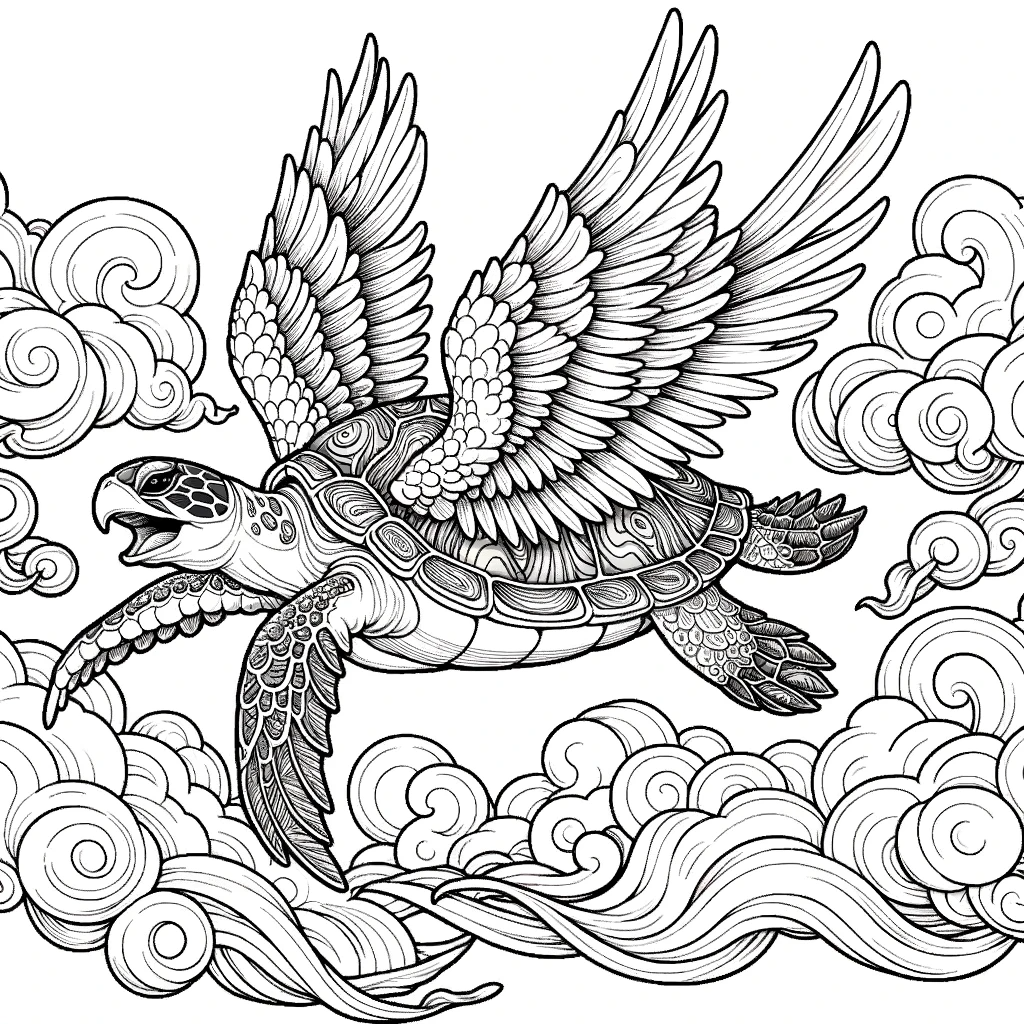 turtle coloring page 8