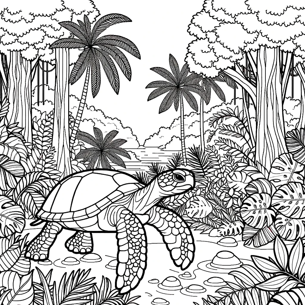 turtle coloring page 9