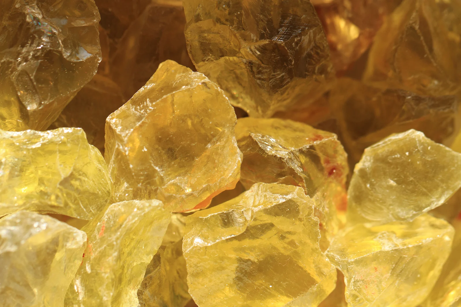 yellow citrine uncut stones