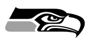 seattle seahawks logo black and white