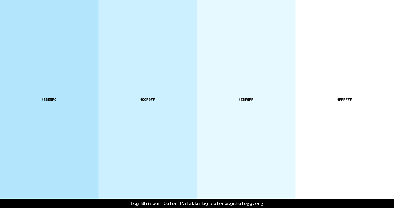 icy whisper blue palette