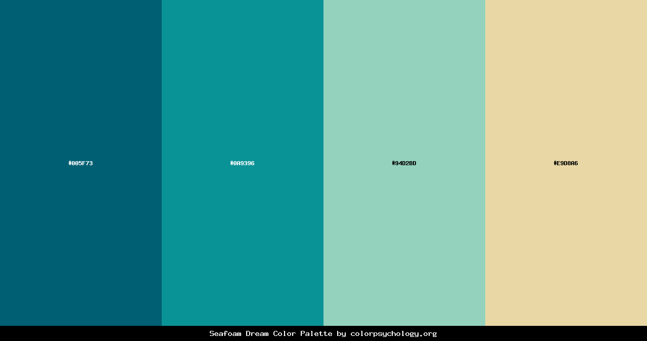seafoam dream night blue palette