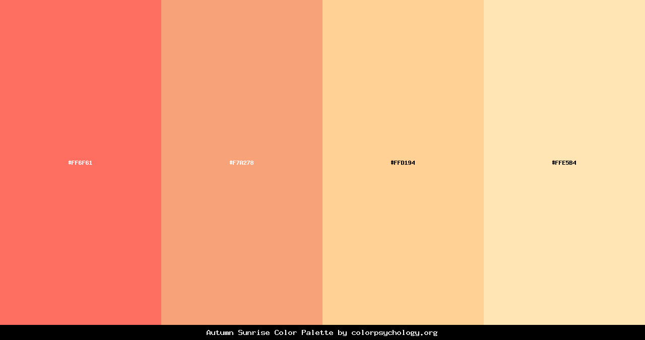 utumn unrise olor alette by colorpsychology org