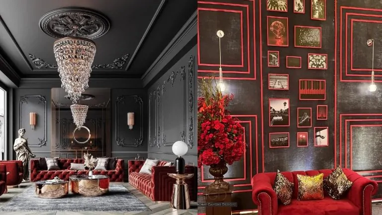 red color home decor